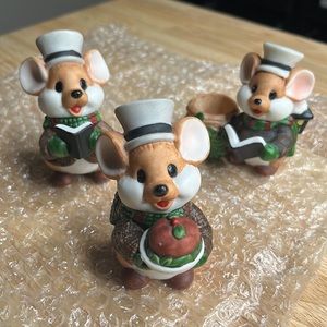 1988 Applause vintage Christmas Chris Mouse set of 3